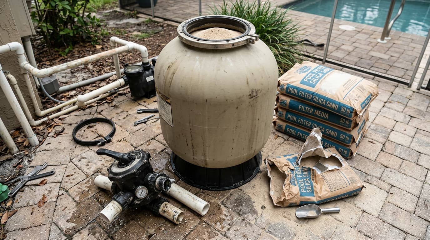 Pool Sand Change